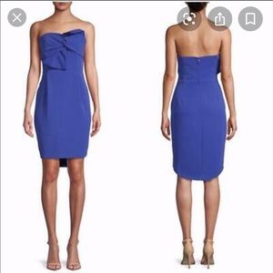 Strapless knot-detail cocktail dress